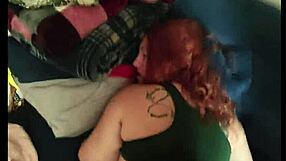 Wife deepthroats husband's monster cock like vacuum before pussy cum dump.