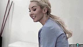 hey dude this petite teen got tricked into fucking by the masseuse and her perv husband