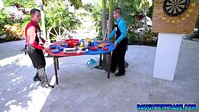 Sabrina Snow and Sofie Reyez crave and suck that massive outdoor meat together