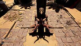 ancient statue pounds lara croft's tight ass in bdsm outfit 3d hentai