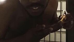 cooking bananas with big black cock tits out in kitchen