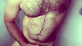 oops caught jerking off in shower cum sprays my leg