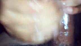 desi neighbor teen gives hot cumshot handjob on big cock
