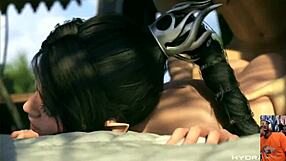 Shadowheart, feel those backshots anal beads while Miranda dildos tight pussy?