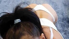 petite candie cross hints at sloppy face fucking fun