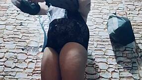 i grind my dildo deep between pussy lips and bare feet in lingerie