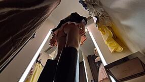 Spy cam catches hot blonde trying sexy clothes in dressing room