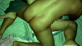 pinay wife bends over for creampie after licking his cock