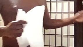 cooking bananas with big black cock tits out in kitchen