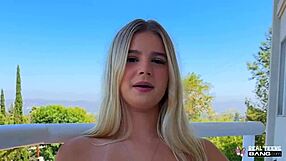sky wonderland's public pov blowjob turns into hard outdoor fuck