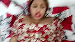 Colombian brunette wife bent over big tits bouncing doggystyle cheating homemade while husband away
