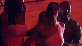 carmen luvana gets her shaved pussy pounded doggystyle by lucky guy in fishnets
