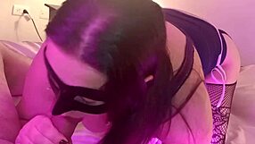 hotwife milf gulps creampie facials in homemade american blowbang swap session.
