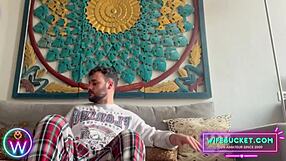 he spreads my shy legs and fingers my wet milf pussy on camera