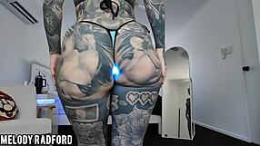 trying on bikinis as a milf with a led buttplug looks so tempting