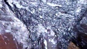 whoa 19yo boy shaves his big black cock then jerks off