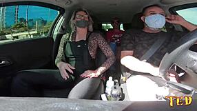 Katharine Madrid Jumps In Car for Tony Tigrão's Wild Public Ride!