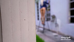 oops, stepmom's squirting all over while i cum in her panties