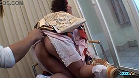 i couldn't believe this geisha babe flashing her pussy during the interview