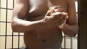 cooking bananas with big black cock tits out in kitchen