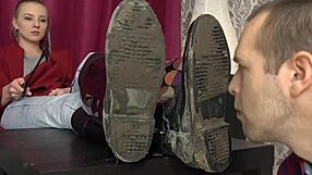 lick these extreme muddy boots for your femdom goddess now