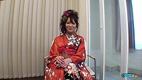 i couldn't believe this geisha babe flashing her pussy during the interview