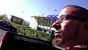 Big tits milf shopping pickup ends in outdoor anal woods fuck