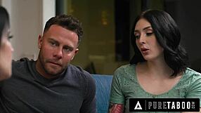 pure taboo pervert pregnant woman watches anna de ville deepthroat and doggystyle her husband's cock