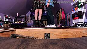 first date turns to femdom mistress bondage domination with bound sub