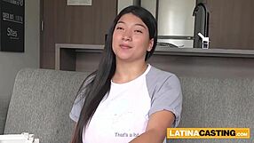 Busty Latina Milf Gags Deep in Raw Casting Titty Fuck Pov