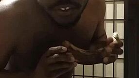 cooking bananas with big black cock tits out in kitchen