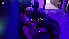 tattooed fishnet babe licks pussy in her first wild lesbian experience