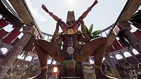 ancient statue pounds lara croft's tight ass in bdsm outfit 3d hentai
