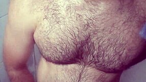 oops caught jerking off in shower cum sprays my leg