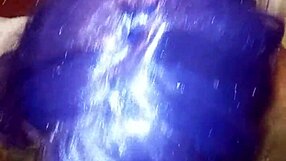deepthroat with wig on gagging sloppy throat fuck close up