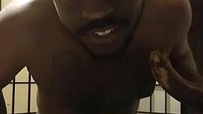 cooking bananas with big black cock tits out in kitchen