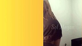 hey check this hidden cam of sexy redhead dancing in lingerie while tech fixes computer