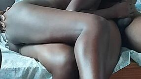 hot ebony couple sucks rides black cock spanking ass till creampie full sheer clip