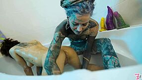 Insane Lesbian Goth Fisting Leads to Bathtub Prolapse Squirt ATM.