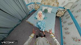 blonde teen cinderella cosplay sucks and rides huge monster cock pov moaning missionary