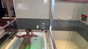 wanna see this ebony babe worship that big black ass in the tub all day?