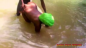 Stepsister moans hard as big cock ravages her wet pussy by village stream