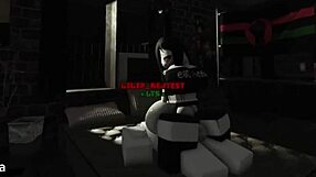 Comgirl fucked hard in Roblox condo after Der Hood play