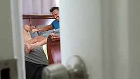 cuck husband spies leana lovings cheating fuck with huge cock