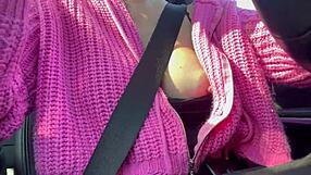 artemisia love flashes juicy tits on car ride