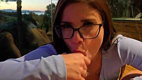 Gave it to father-in-law on hidden farm balcony flashing tits!