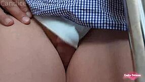 nyc subway packed my panties soaked with daddy's creampie public skirt up