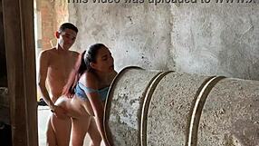 Latina milf fucks young stepson doggystyle till facial cum squirt