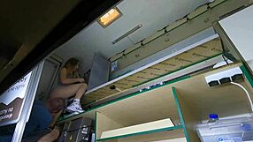 I asked my hostess for a cigarette but her sexy miniskirt look made me touch her smooth spot just a bit