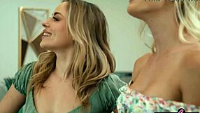 Lesbian MILF Blondes KISS PASSIONATELY then STRAPON FUCK each other's asses